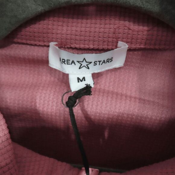 Area Stars Mauve Waffle Knit Crop Jacket Medium - Picture 3 of 5